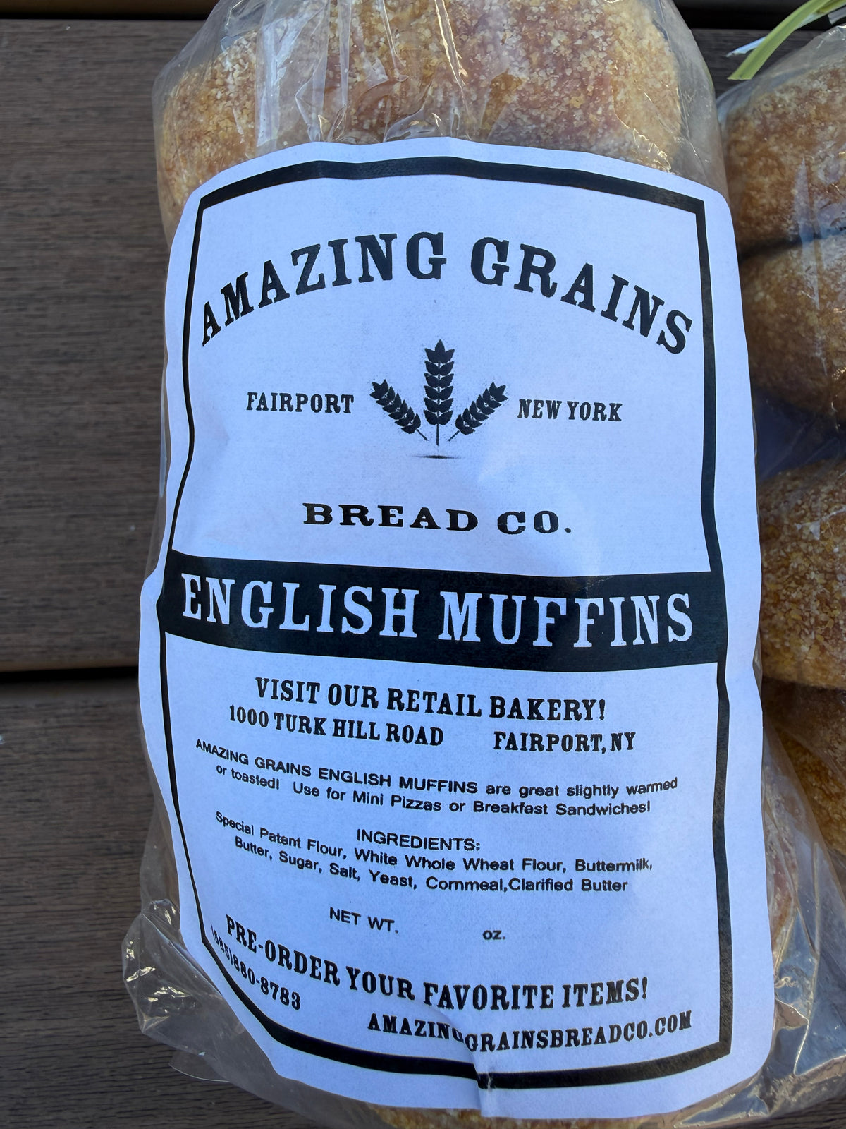 English Muffins (fresh to frozen)